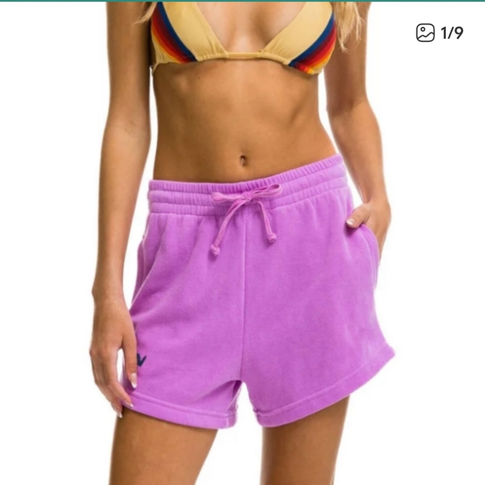 Aviator Nation Neon Purple Lounger Shorts